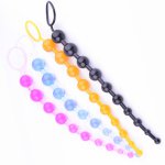 Anal Stimulator Ball Beads Butt Plug Silicon with 10 Beads Prostate Massage anal toys Adult Sex Products Erotic Toys Tail Plug