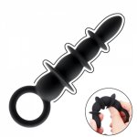Anal-plug Ring Anal Plug Silicone Backyard Pull Beads Vagina Anal Massager G-spot Stimulate Butt Plug Sex Toys for Men Women