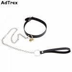 BDSM Bondage Erotic Slave Bells Collar Leather Necklace Chain Fetishs Adult Game Role Play Product Sex Toys Couples