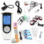 Strongest Electric Shock Feeling Penis Ring Electro Stimulation Therapy Massager Penis Plug Cock Ring Sex Toys Male Masturbator