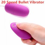 Powerful 20 Speed Bullet Vibrator Remote Control Vibrating Egg Clitoris Stimulator G-Spot Massager Sex Toys For Women
