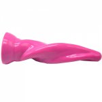 Faak, FAAK-G149 Silicone Gilded Dildo Massage Labia Adult Sex Toys For Women Insert Vagina Long 22cm Orgasm Pointed Head Spirochetes