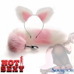 Fox, 4 Colors Sexy Fox Metal Butt Plug Tail Set With Hairpin Kit Anal Butplug Tail Prostate Massager Butt Plug For Couple Cosplay