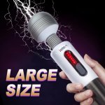 Leten, Leten Lightning Huge Head Vibrator For Female Masturbation, Av Magic Wand Massager Nipple Clitoris Stimulator Sex Toys For Woman