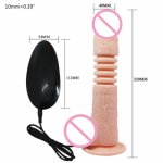 Rotating Realistic Telescopic Dildo with Suction Cup Multispeed G Spot Vibrator Stimulation Massager for Women Couples