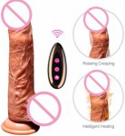 New Wireless Remote Rotation Telescopic Dildo Vibrator Soft Realistic Penis Sex Toys For Women G Spot Vagina Female Masturbation