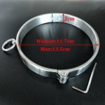 Hi-Q Stainless Steel Collar Handcuffs Ankle Cuffs Fetish Restraint Manacle Bondage SM Chastity Device Sex Toys For Couples