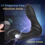 10 frequency dual vibration mode Wireless Remote Control Male Prostate Massager Big Butt Plug Vibrator Anal Sex Toys For Men New