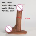 Realistic Sliding Testis Anal Dildo Soft Butt Plug Anus Vagina Stimulate Penis Scrotum Dick Sex Toys For Women Masturbation