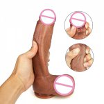 Skin Feeling Realistic Penis Soft Sexy Huge Dildo Female Masturbator Double-layer Silicone Suction Cup Dildos for Women Big Dick