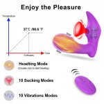 Sex Toys Shop Wireless Panties Sucking Dildo Vibrator for Women Adult Clit Sucker Clitoris Stimulator Heating Vibrating Couples