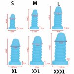 Super Huge Liquid Silicone Anal Plug Soft Butt Plug Anus Expansion Vaginal Stimulator Prostate Massage Sex Toy For Woman Men Gay