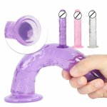 Erotic Soft Jelly Dildo Anal Butt Plug Realistic Penis Strong Suction Cup Dick Toy for Adult G-spot Orgasm Sex Toys for Woman