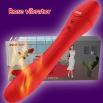G-Spot Heating Rose Vibator Dildo Sex Toys for Women Clitoris Stimulate Powerful Vibrating Massager Vagina Masturbation Sex Shop