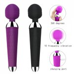 Powerful Oral Clit Vibrators USB Charge Av Magic Wand Vibrator Anal Massager Adult Sex Toys For Women Safe Silicone Sex Products