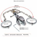 Metal Sexy Anal Butt with Handcuffs Male Anal Plug Lock Sex Toys Restraint Sex Tools Adult Products Butt Plug Stainless Steel
