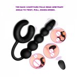 Rechargeable Remote Control Silicone Threaded Anal Plug Butt Plug  G-spot Prostate Massager Sex Toys For Woman Men Gay Anal Bead