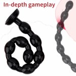 50cm Long Anal Beads Plug With Suction Cup Prostate Massager Anus Dilator Butt Plug For Men Women Masturbate Anal Balls Sex Toys