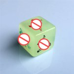 Funny Sex Dice 6 Side Erotic Toys No Vibrator Craps Sex Glow Cube Love Dice Toys For Adult Sex Toy Noctilucent Couples Dice Game