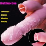 Newest Sucker Vibrator Telescopic Dildo Tongue Licking Clit Orgasm Vaginal G Spot Massage  Sex Toys for Woman