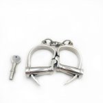 Black emperor SM toys new stainless steel unisex horseshoe handcuffs adult fun couple supplies exquisite alternative