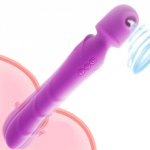 Two-In-One Clitoris Sucker Sucking Vibrator Vagina G Spot Nipple Stimulator Anal Dildo Adult Female Masturbator Erotic Sex Toy