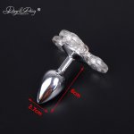 DAVYDAISY LED Light Fidget Spinner Butt Plug Novel Anal Toy For Couples Sexy Stainless Anal Plug Tail Plug Adult Sex Toy AC126