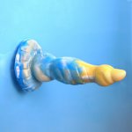 BDSM 2021 Big Graffiti Huge Anal Dildo Silicone Soft Adult Toy With Suction Cup Butt Plug For Male Masturbator