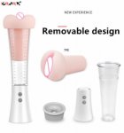Sexy Relastic Vagina Male Masturbator Penis Pump Sex Toys for Men Penile Extender Vacuum Pump Enlarger Enhancer Dildo Massager