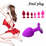Prostate Massager Vagina Dildo Clitoris Men Anal Plug Butt Silicone Sex Toys for Adult Couple Game Masturbator Crystal Jewelry