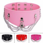 Slave Collar BDSM Choker with Chain Fetish Necklace Restraints Bondage Sex Toys for Couples Women Erotic Accessories Adult Games