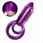 Penis toy clitoris vibrator female clitoris stimulator double ring cock male penis bullet vibrator massage female sex toy