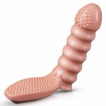 Finger vibrator adult sex products clitoris stimulator brush vibrating finger cover G-spot dildo vibrator female sex toy