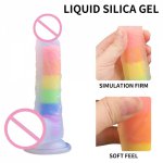 Liquid Silicone Jelly Multicolor Dildos Sex Toys For Woman Realistic Penis Suction Cup Strapon Female Masturbation Sex Products