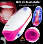 Automatic Sucking Male Masturbators Blowjob Machine Stroker Cup Mouth Vagina Pocket Pussy Blowjob Stroker Vibrating Oral Sex Toy