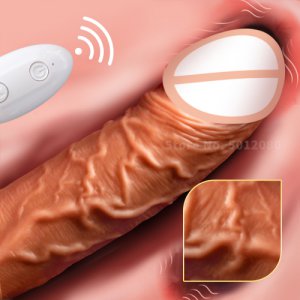 Wireless Thrusting Dildo Vibrators for Women Huge Dick Adult Sex Toy Realistic Telescopic Penis Masturbator Tool Vaginal Toys