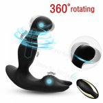 360Rotating Vibration Prostate Massager For Men Vibrator Anal Plug Wireless Remote Control Vibrating Butt Plug Gay Anal Sex Toy
