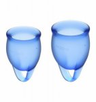 Kubeczki mestruacyjne feel confident menstrual cup set niebieski | 100% oryginał| dyskretna przesyłka