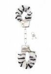 Furry handcuffs - zebra