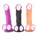 Large Dildos Double Egg Animal Penis Huge Dongs Realistic Penis Super Soft Silicone Sex Toys for Women Sex Products C3-1-65