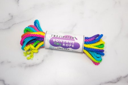 tęczowa lina bdsm emojibator rainbow bondage rope