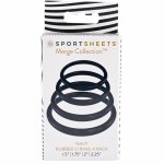 zestaw pierścieni o-ringów do strap-on - sportsheets navy o ring-4 pack  