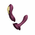 ekskluzywny zdobiony masażer wibrator do noszenia - zalo aya wearable massager fioletowy
