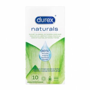 prezerwatywy z naturalnym lubrykantem - durex condoms naturals 10 szt  