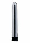 klasyczny smukły wibrator srebrny | 100% dyskrecji | bezpieczne zakupy