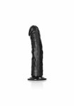 zakrzywione dildo realistyczne na przyssawce realrock 20,5 cm czarny