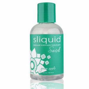 sliquid - naturalny smakowy lubrykant bez cukru zielone jabłko 125 ml