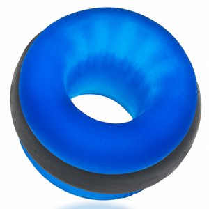oxballs - pierścień erekcyjny z dodatkowym uciskiem niebieski ultracore axis ring