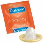 Pasante Warming Prezerwatywy Rozgrzewające z Prążkami 10 szt