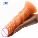 Original FAAK 20*5cm dildo of rough surface, soft penis,Dong for female masturbation vaginal & anal,sex toys for women,3 colors